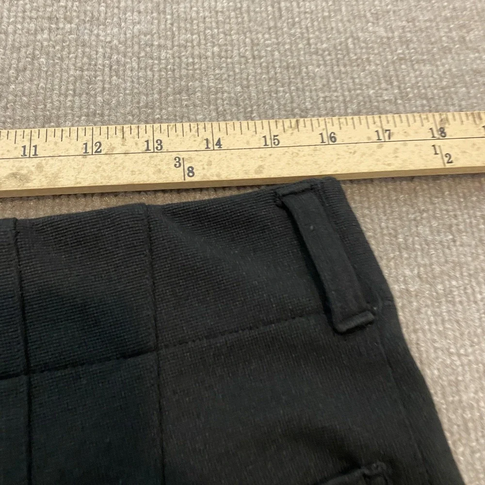 Maeve The Colette Pants Womens 32 Black Ponte Cropped Wide Leg Stretch Pockets